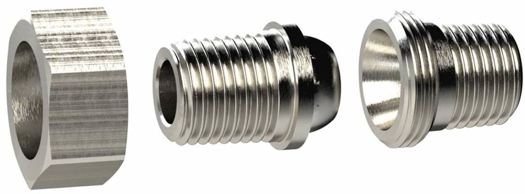 Niplu detasabil R 3/4&QUOT;, etansare conica, alama nichelata