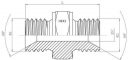 Niplu hidraulic 1/2&QUOT; BSP, con 60°, otel carbon
