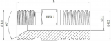 Niplu hidraulic 1&QUOT; BSP -1&QUOT; BSPT 60°