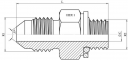 Niplu hidraulic JIC 37° 9/16&QUOT; 18h UNF -  1/2&QUOT; BSP