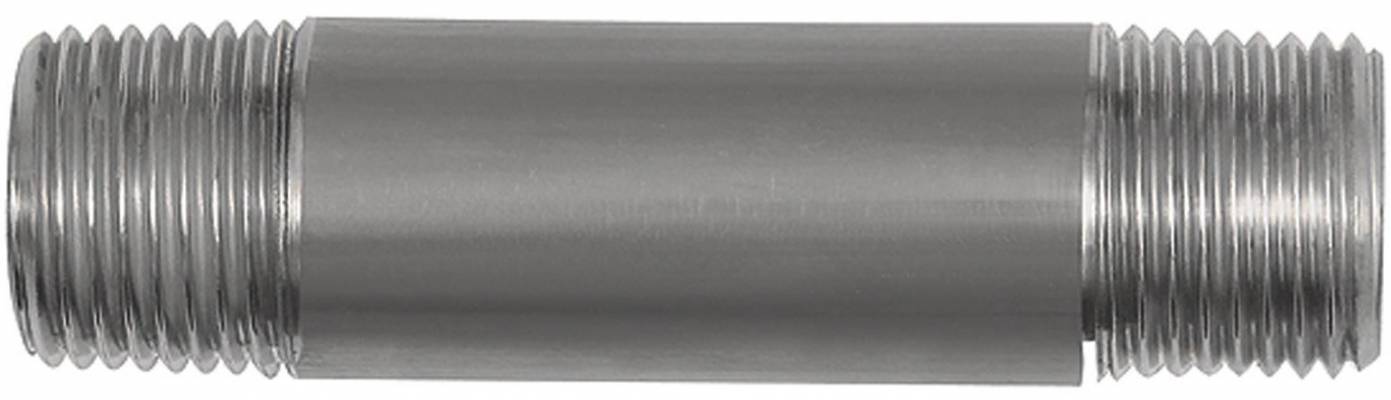 Niplu teava cu filet R 1/2&QUOT;, L=150mm, inox 1.4571