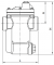Oala condens cu colectare inversata, filete int. G 1/2&QUOT;, DN15, ΔP= 9 bar max., 500 Kg/h