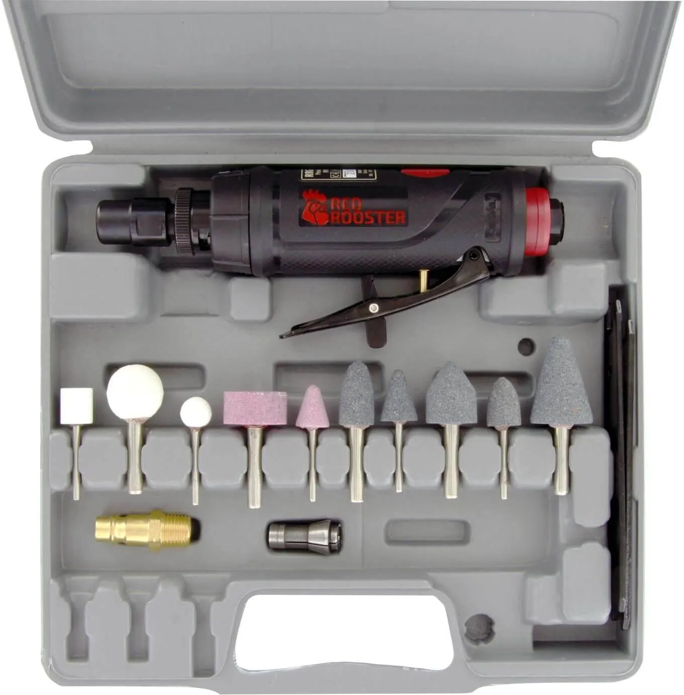 Set polizor pneumatic drept, putere 0,26 kW, 25000 rot/min