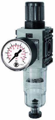Filtru regulator cu pahar policarbonat, manometru standard, seria Future Mini