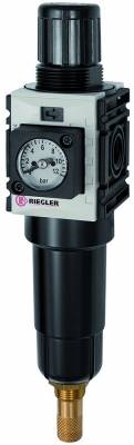 Filtru regulator cu pahar metalic, manometru compact, seria Future Mini