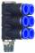 Ramificator L push-in cu 6 iesiri, filet conic exterior cu O-ring, standard, G 1/4&QUOT; - 8 mm