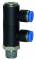 Ramificator L push-in cu 2 iesiri, filet conic exterior cu O-ring, standard, G 1/4&QUOT; - 4 mm