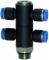 Ramificator T dublu push-in cu filet cilindric exterior si O-ring, seria standard, G 1/4&QUOT; - 10 mm