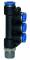 Distribuitor T push-in cu iesiri multiple si filet conic, R 1/8&QUOT;-8mm, POM/alama