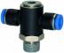 Ramificator T push-in cu filet conic exterior etansat cu PTFE, seria standard, R 1/4&QUOT; - 10 mm