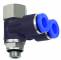 Cupla Y rotativa cu 2 conexiuni push-in 8mm si filet int./ext. G 1/4&QUOT; cu O-ring, POM/alama