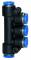 Distribuitor T push-in cu iesiri multiple, 6mm, POM/alama