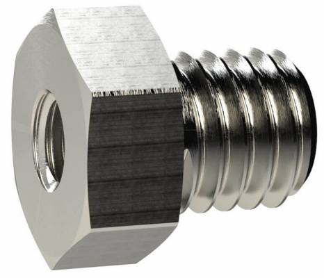 Reductie cu filet exterior M 5 - interior M 3, PN 25, alama nichelata