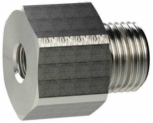 Reductie cu filet exterior M 5 - interior M 5, lunga, PN 25, alama nichelata