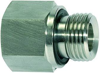 Reductii cu filet exterior-interior, etansat cu o-ring, din inox 1.4571