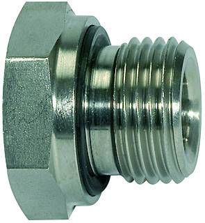 Reductie cu filet exterior G 3/4&QUOT; - interior G 3/8&QUOT;, etansat cu o-ring, scurta, inox 1.4571