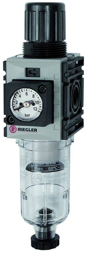 Filtru regulator cu pahar policarbonat, manometru compact, seria Future Mini
