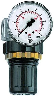 Regulator presiune cu manometru si piulita panou, seria Heavy Duty Mini