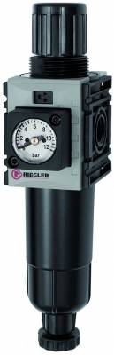 Filtru regulator cu pahar metalic, manometru compact, seria Future Mini
