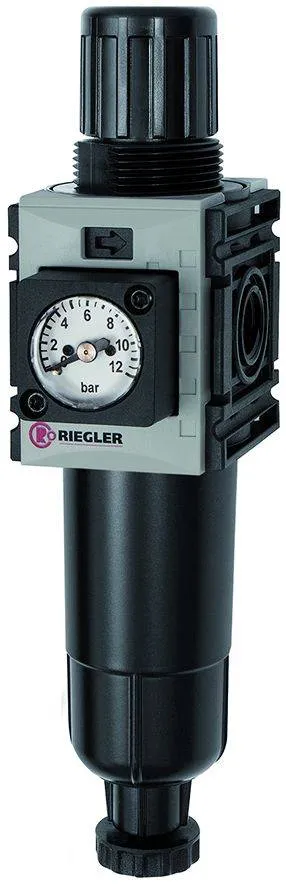 Filtru regulator cu pahar metalic, manometru compact, seria Future Mini