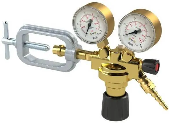 Regulator de presiune pentru butelie, 25 bar, acetilena, 0-1,5 bar