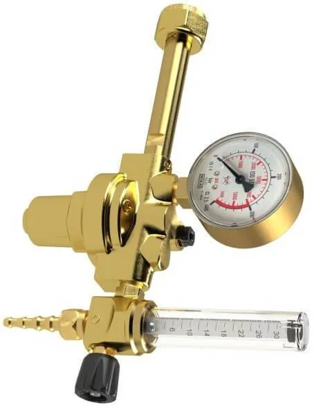 Regulator de presiune pentru butelie, 200bar, CO2/argon cu debitmetru, 0-30 l/min