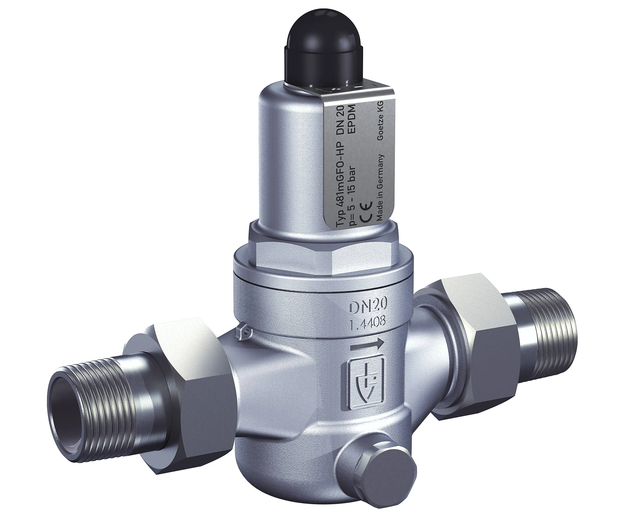 Regulator presiune pentru lichide si gaze neutre sau non neutre, Pmax-25 bar