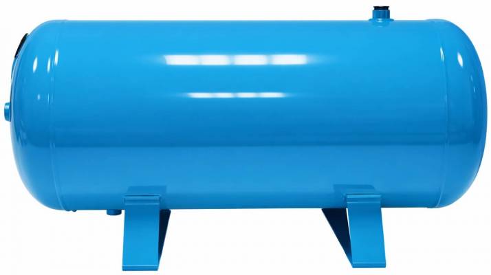 Rezervor aer comprimat orizontal, albastru, 1000L, 16 bar, 2014/68/UE(PED)