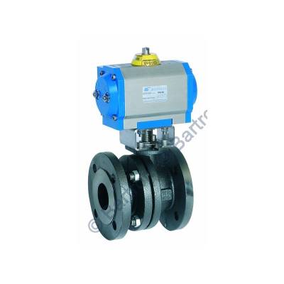 Robinet 2/2 cu bila, actuator pneumatic dubla actiune