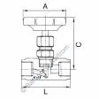 Robinet cu ac - filete interioare - Bronz