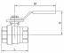 Robinet cu bila, 2 piese, orificiu complet, filete interioare NPT 3/8&QUOT;, PN 63
