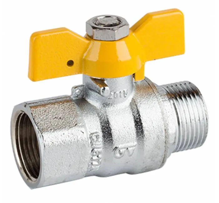 Robineti cu bila pentru gaz, orificiu complet, filet interior-exterior
