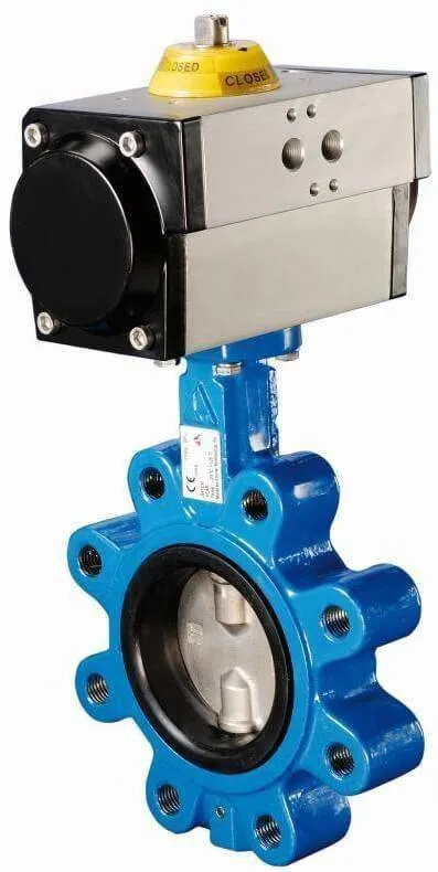 Robinet fluture, tip Lug, actuator pneumatic - dubla actiune