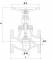 Robinet cu ventil si flanse PN 40, DN32, otel carbon