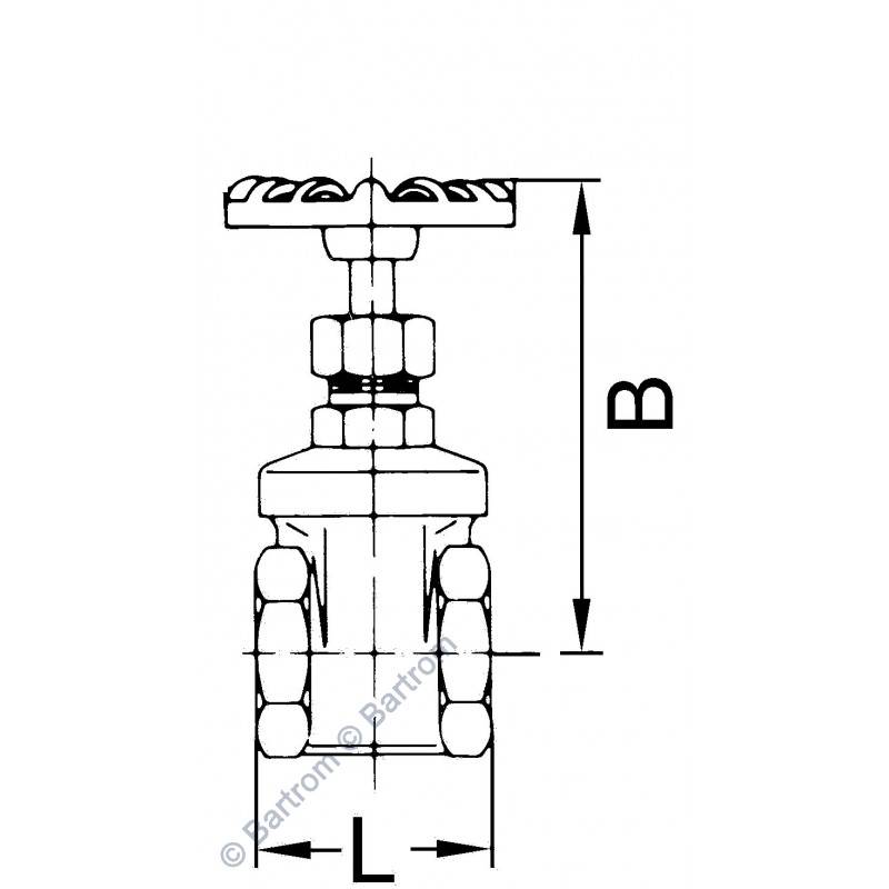Robineti cu ventil - Bronz, temperaturi ridicate max. 180°C, etansare metalica inox, max 25 bar
