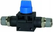 Robinet cu 2 filete conice exterioare etansate cu PTFE
