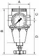 Regulator presiune cu furnizare de presiune constanta, include manometru, seria Heavy Duty