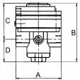 Regulator presiune de precizie, control pneumatic printr-o valva de control externa, fara manometru
