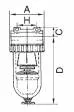 Filtru cu pahar policarbonat, seria Heavy Duty, G 1 1/4, 12500 l/min, 40μm