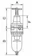 Filtru regulator cu pahar policarbonat, seria Heavy Duty