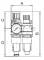 Grup preparare, 3 piese, pahar policarbonat, manometru, vizor PA, seria Heavy Duty Mini