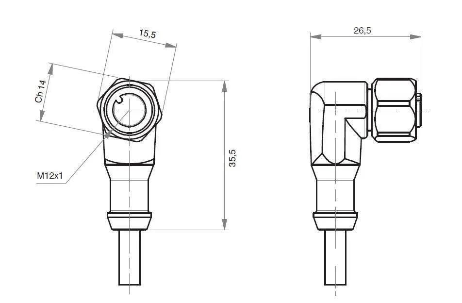 Cablu extensie (conector M8)