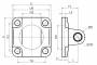 Flansa cu doua urechi, diametru 125 mm