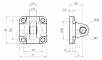 Flansa cu articulatie dreapta, diametru 40 mm