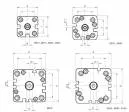 Cilindru compact UNITOP dubla actiune magnetic cu tija bilaterala, tija filet interior