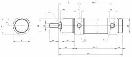 Cilindru rotund sertizat inox dubla actiune magnetic