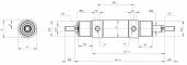 Cilindru rotund sertizat inox dubla actiune magnetic cu tija bilaterala
