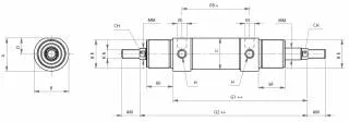 Cilindru rotund sertizat inox dubla actiune magnetic cu tija bilaterala