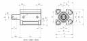 Cilindru cursa scurta magnetic - arc spate, Ø12 - 100