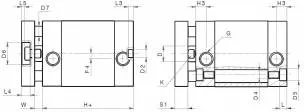 Cilindru compact UNITOP dubla actiune magnetic anti-rotatie, tija filet exterior